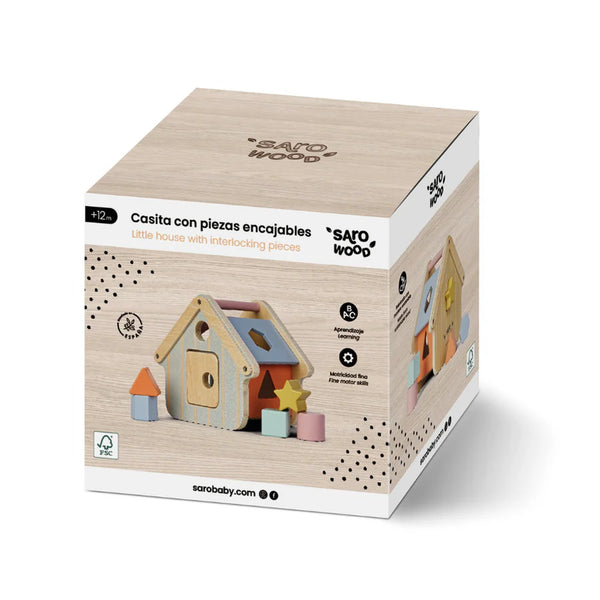 Wooden Shape Sorting House