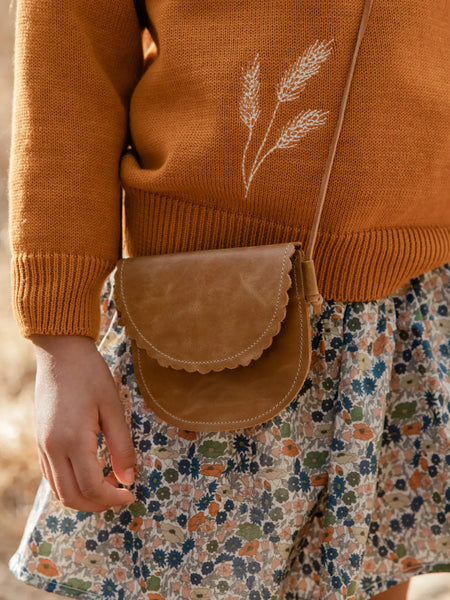 Scalloped Leather Bag