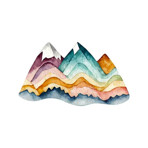 Watercolor Mountains Sticker