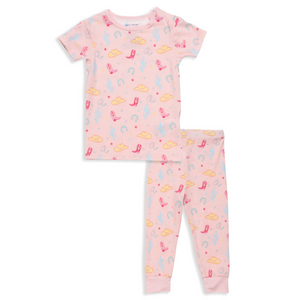 Pnk Not My First Rodeo Infant 2pc Pj Set