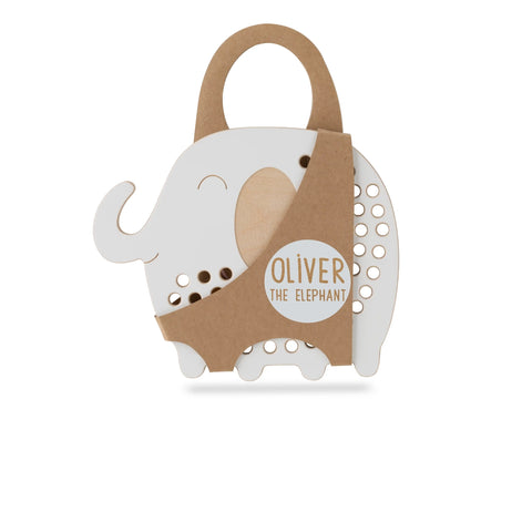 Oliver the Elephant, Wooden Lacing Toy