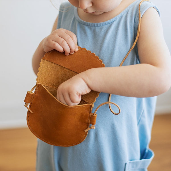 Scalloped Leather Bag