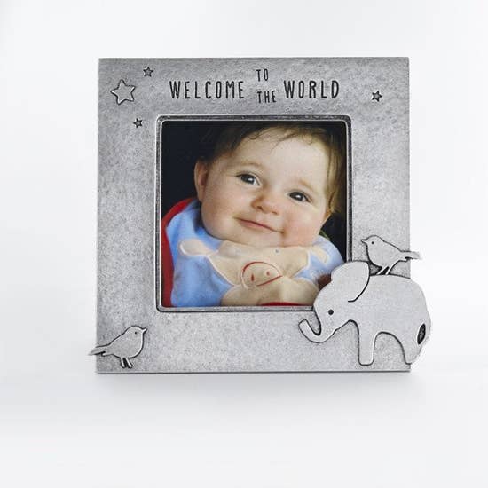 PEWTER PICTURE FRAME/ELEPHANT