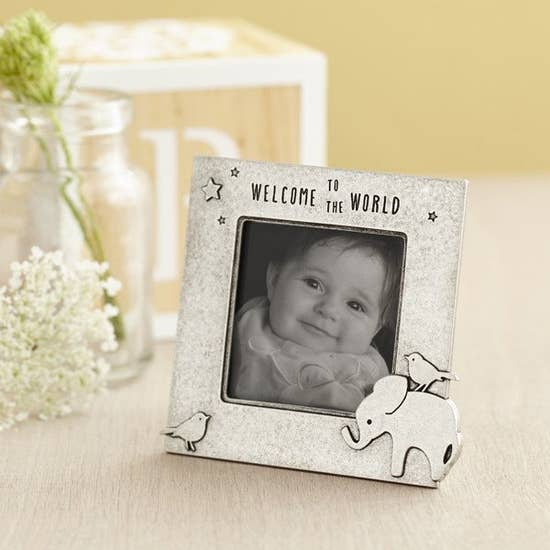 PEWTER PICTURE FRAME/ELEPHANT