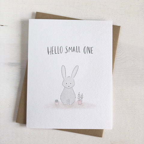 Hello Small One - Baby Bunny Greeting Card