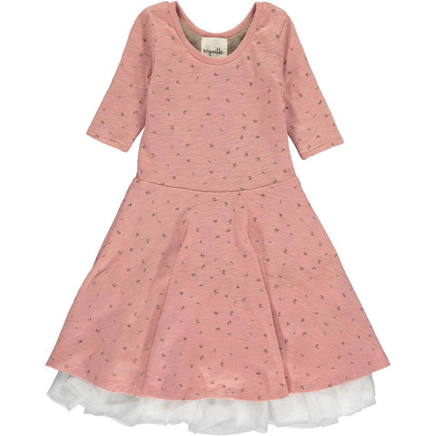 ANNIE Dress-pink and tan
