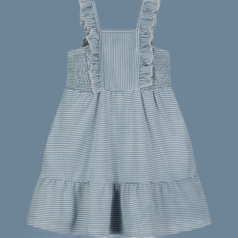 AMEERA DRESS-Blue Stripe
