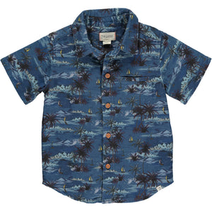 Maui short sleeved shirt Blue hawaiian