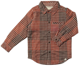 ATWOOD WOVEN SHIRT-RUST PLAID