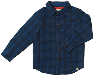 ATWOOD WOVEN SHIRT-ROYAL/BLACK MICRO PLAID