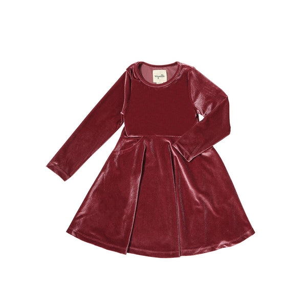 Merilee Dress-Cranberry Velvet