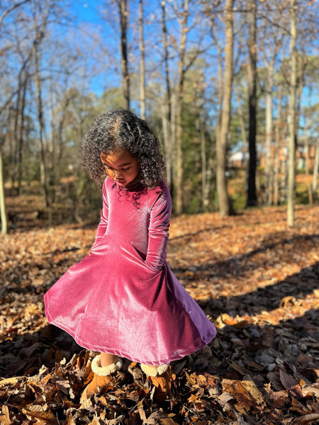 Merilee Dress-Cranberry Velvet