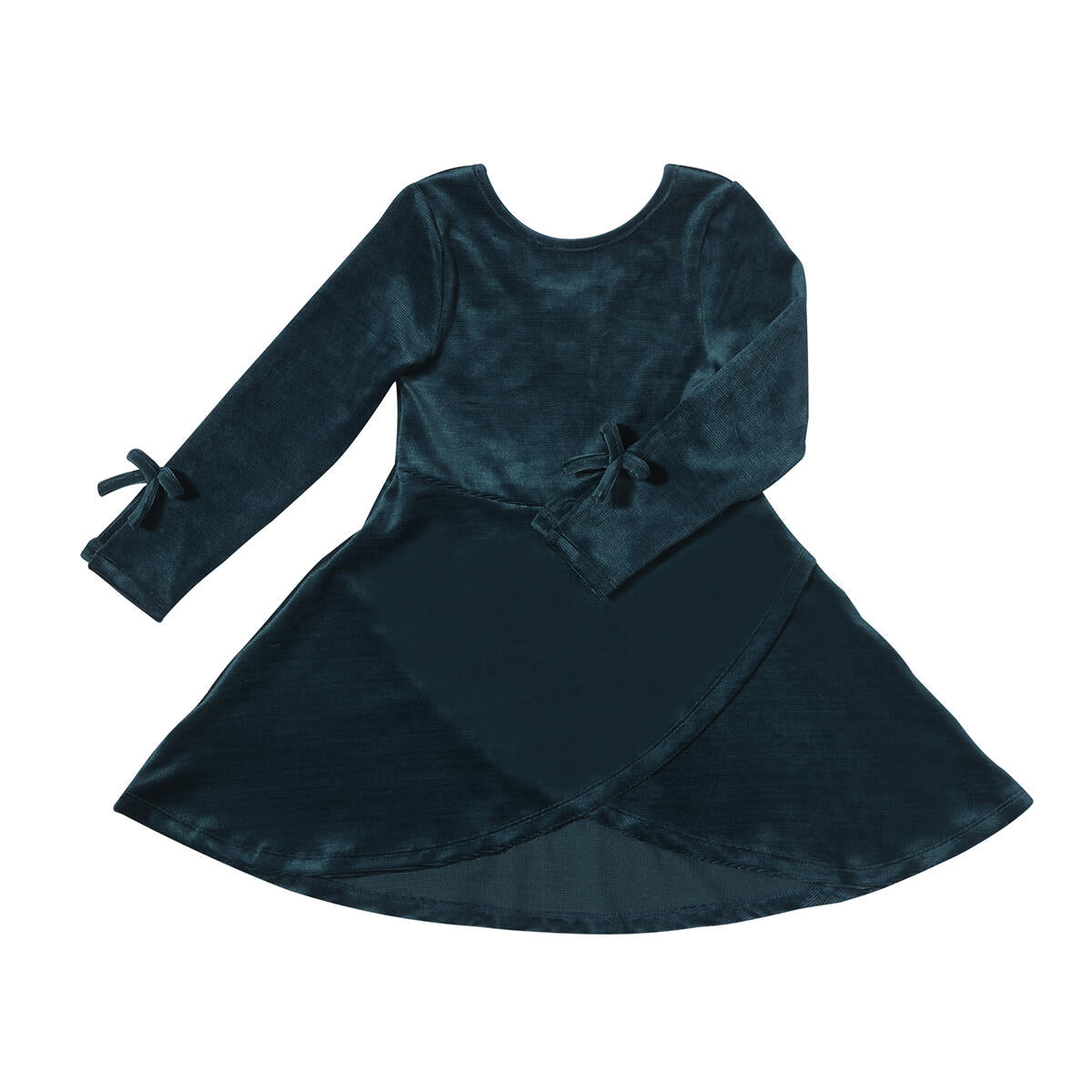 SHILOH Dress-Teal Velour Rib