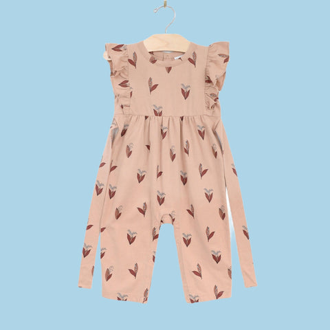 Flutter Long Romper-Lily of the Valley