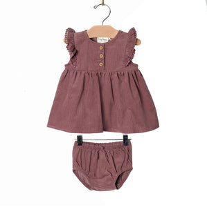 Pinafore Set-Plum Cord