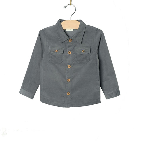 Button Up Shirt-Granite Corduroy