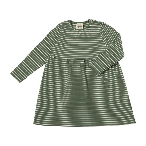 Madigan Dress-Green Stripe