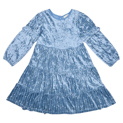 Eliana Dress-Blue Velvet