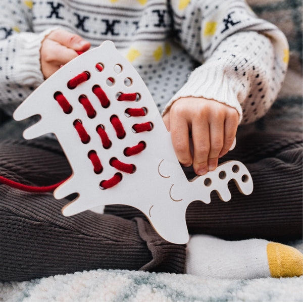 Harry the Reindeer, Wooden Lacing Toy