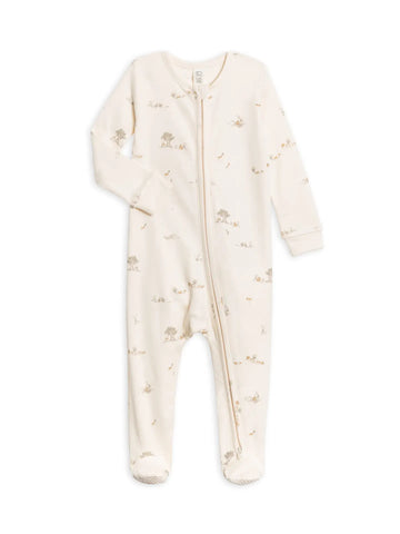 Organic Baby Peyton Footed Sleeper - Picnic