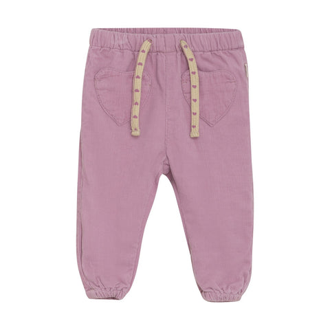 Lined Cord Pants-Mauve Orchid