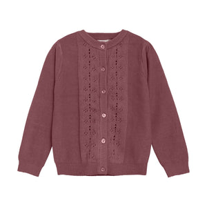 Knit Cardigan-Rose