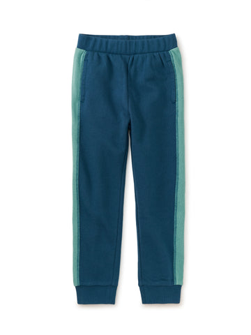 Colorblock Stripe-Out Joggers / Bedford Blue