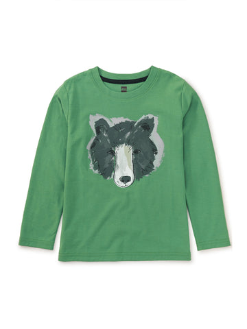 Bear Face Graphic Tee / English Ivy