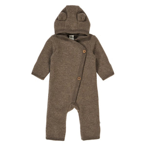 Woolly fleece suit -Walnut melange