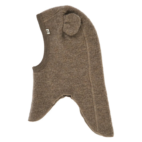 Woolly fleece balaclava-Walnut melange