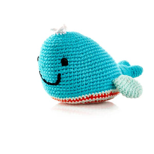 Baby Whale Toy Rattle - Turquoise