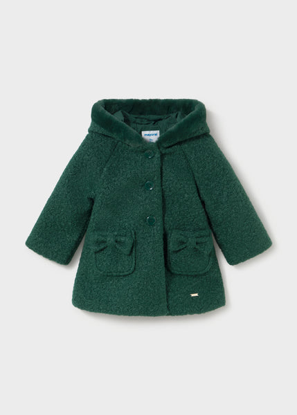 Hooded boucle coat-Forest Green 2436 bg