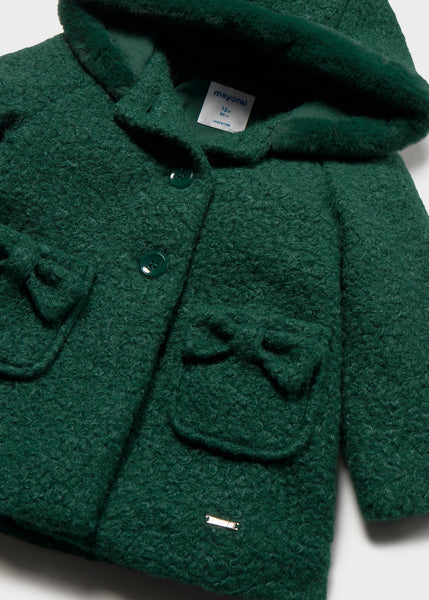 Hooded boucle coat-Forest Green 2436 bg
