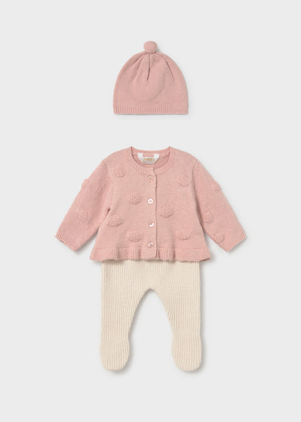 footed pants and cardigan set-blush 2508 ng