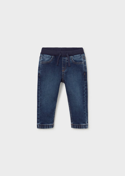Soft denim jogger pants-dark 2543 bb