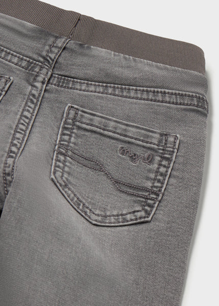 Soft denim jogger pants-grey 2543 bb