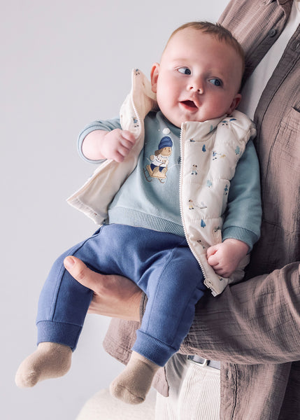 3-piece tracksuit w/vest-indigo 2683 nb