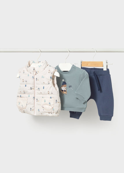 3-piece tracksuit w/vest-indigo 2683 nb