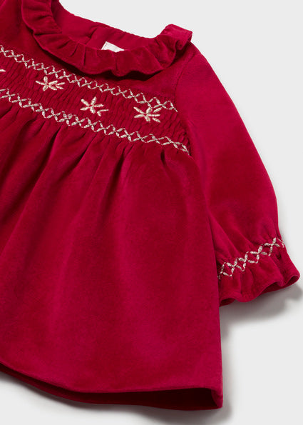 Velvet dress-red 2807 ng