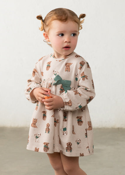 Fleece dress-Lagoon 2938 bg