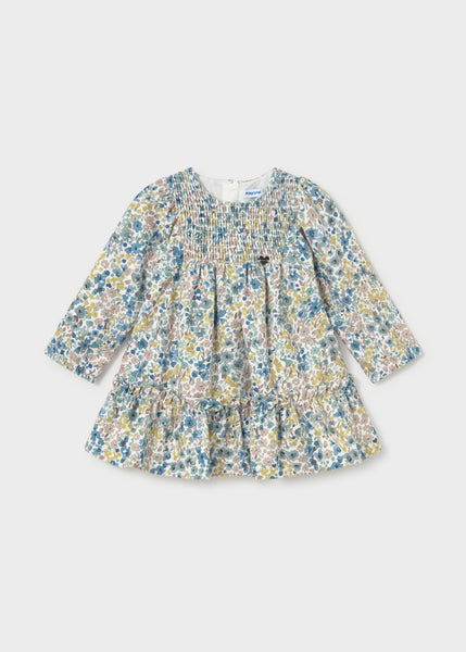 Printed velvet dress-anise 2946 bg