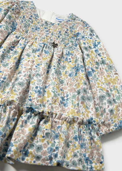 Printed velvet dress-anise 2946 bg