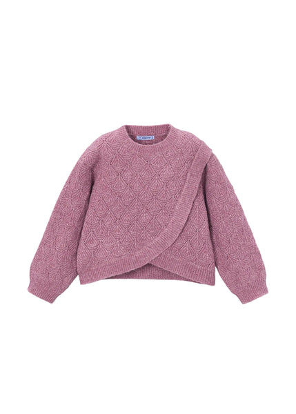 Textured sweater-Violet Mix 4314 mg