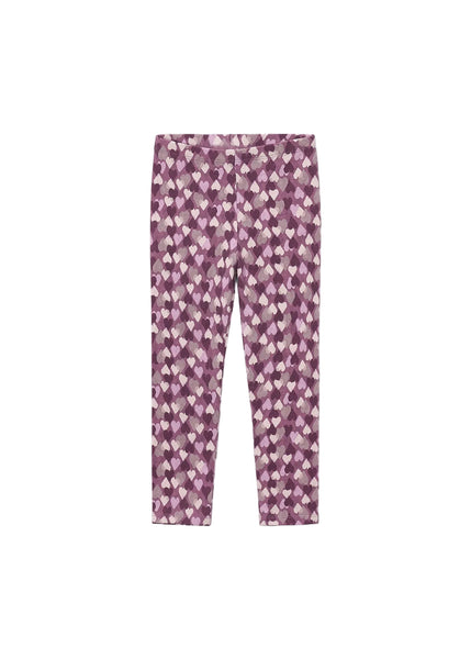 Knit printed leggings-Violet 4701 mg