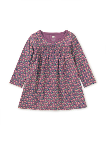 Smocked Empire Baby Dress / Apple Ditsy