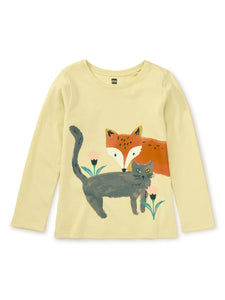 Cat and Fox Double Sided Tee / Hay