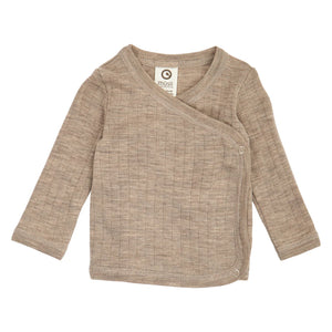 Woolly rib l/s cardigan-Balsam melange