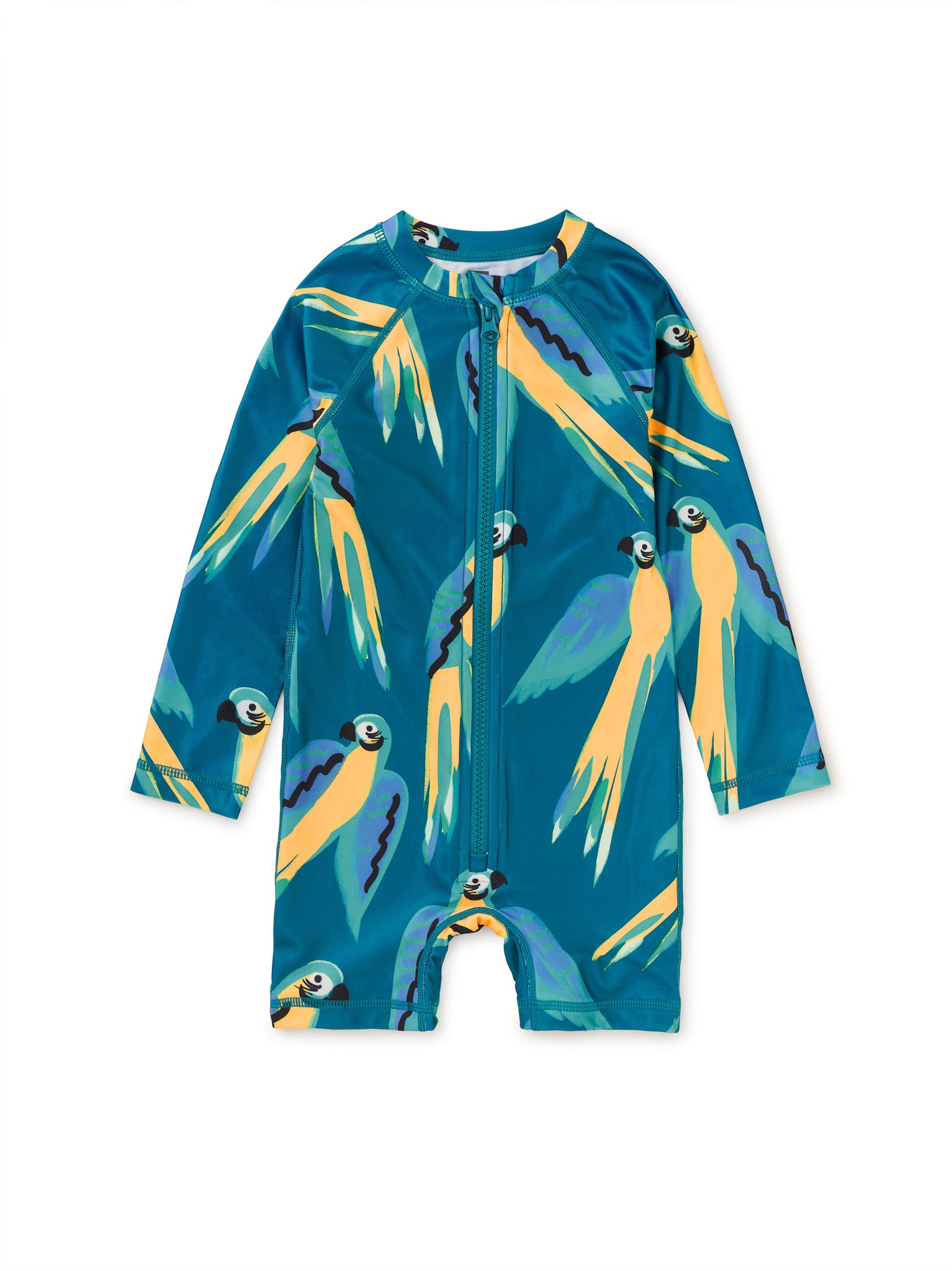 Rash Guard Baby Swimsuit-Blue & Yellow Macaws