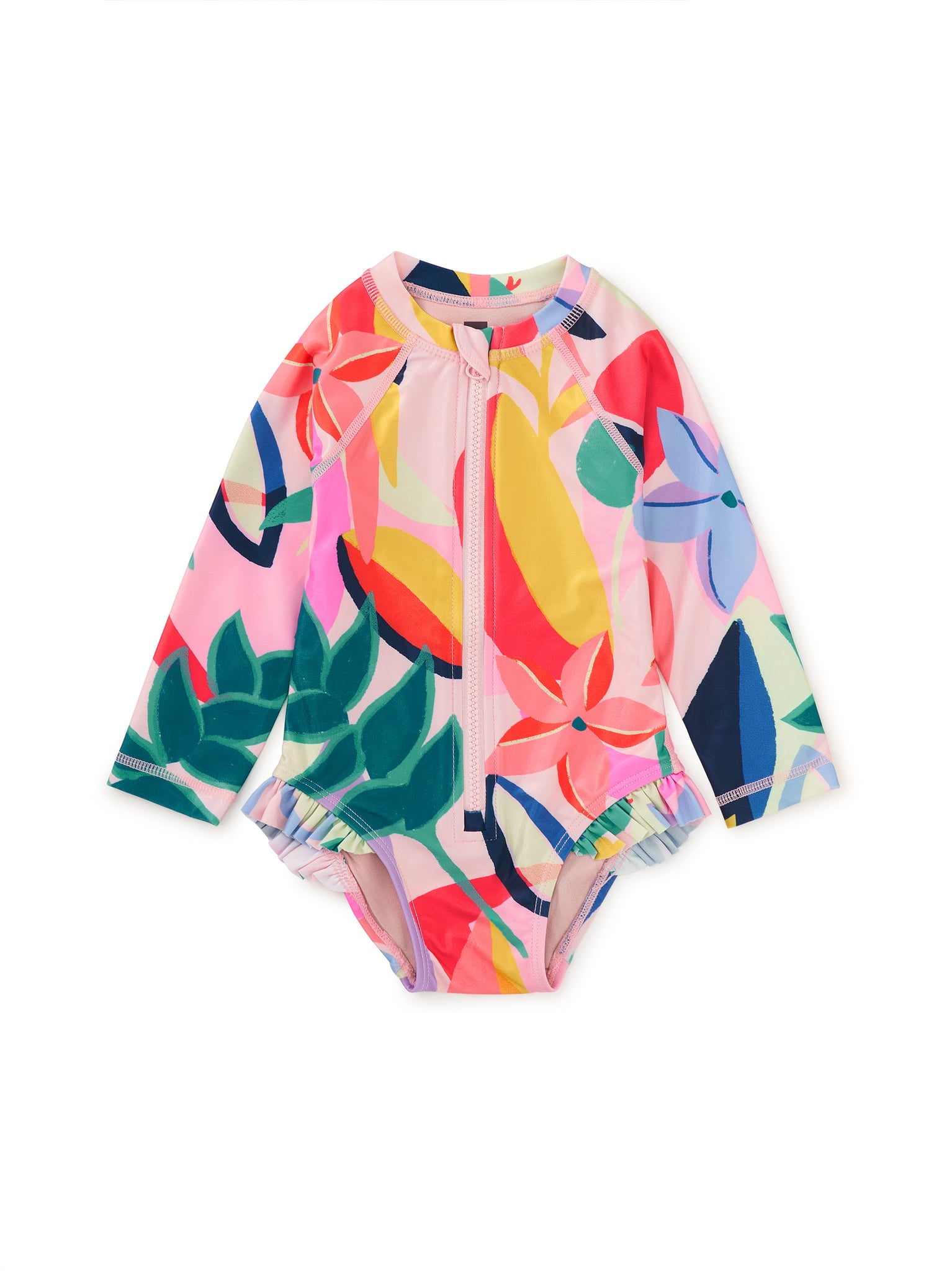 Rash Guard Baby Swimsuit-Parakeet Tropicalia