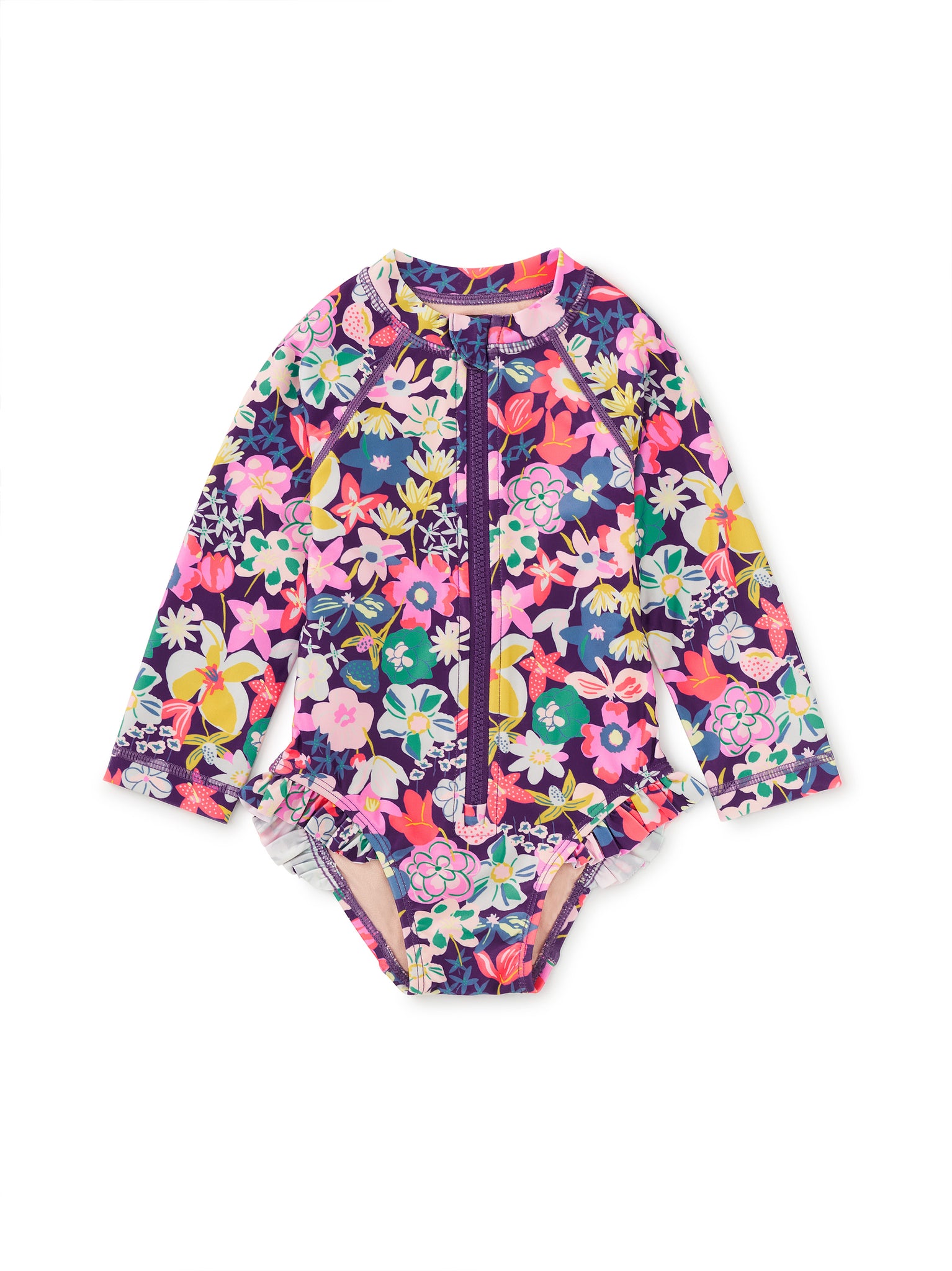 Rash Guard Baby Swimsuit-Caribbean Wildflowers